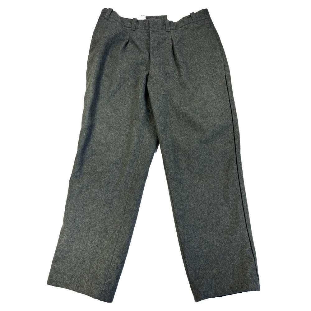 1970 Swiss Army Men's 32X27 Button Fly Heavy Weight Wool Field Trousers Gorpcore